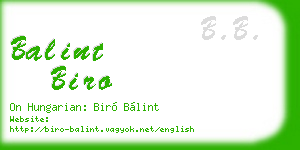 balint biro business card