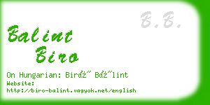 balint biro business card